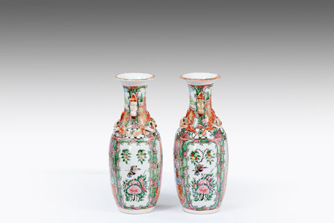A Pair of Cantonese Vases -MS521