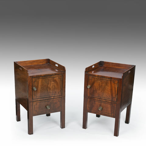 A Near Pair of 18th Century Bedside Cupboards - CP110