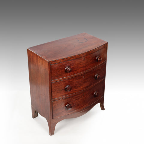 A Georgian Plum Pudding Mahogany Chest - CCT503