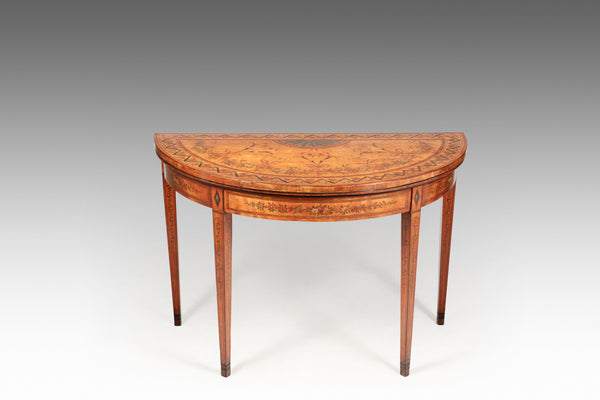 A Georgian Satinwood Card Table - TB789