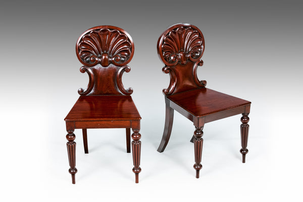 A Pair of Regency Hall Chairs - ST507