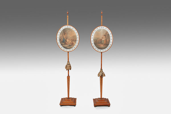 A Rare Pair of Georgian Pole Screens - MS185