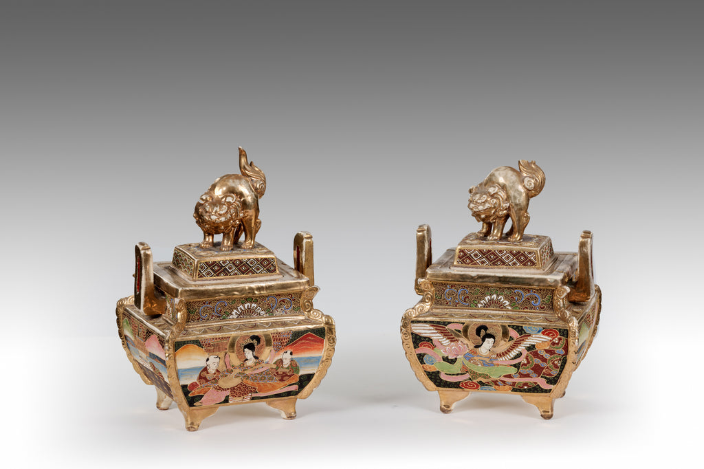 A Pair of Satsuma Ornaments - MS191