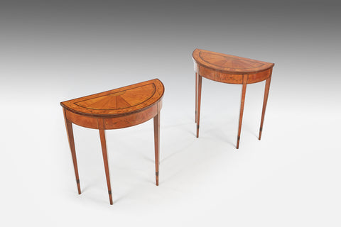 A Pair of Georgian Demi Lune Tables - TB708