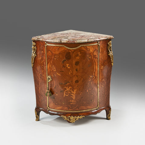 A French Marquetry Corner Cupboard - CP107