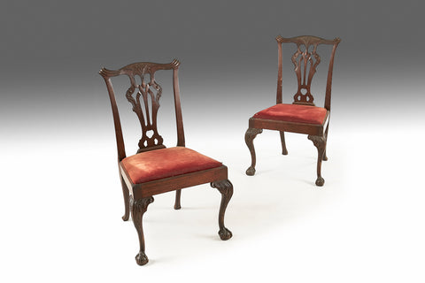 A Pair of Walnut Chairs - REST37