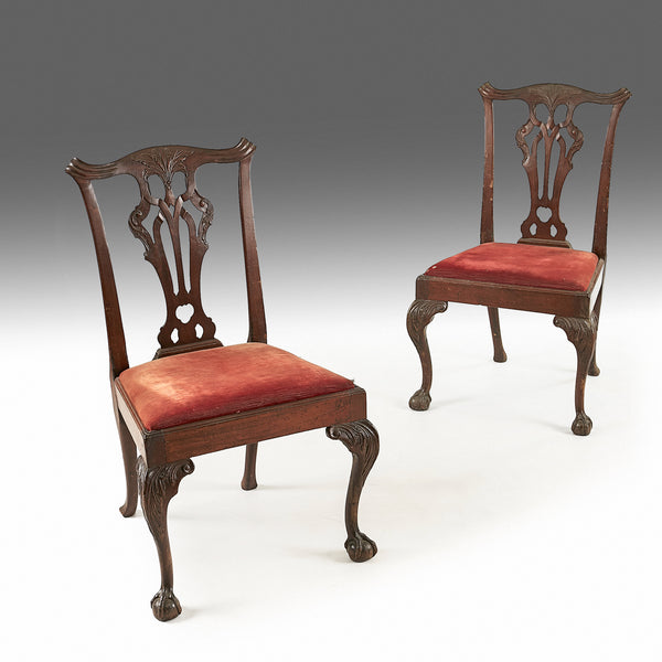 A Pair of Walnut Chairs - REST37