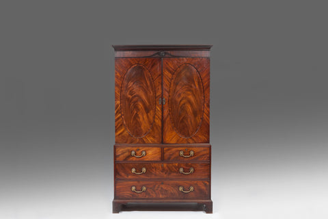 Fine Mahogany Linen Press - WB112