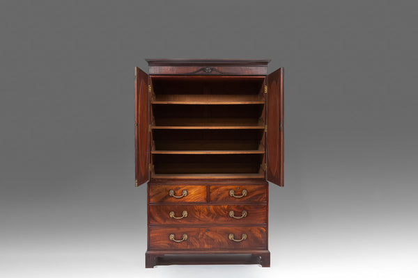 Fine Mahogany Linen Press - WB112