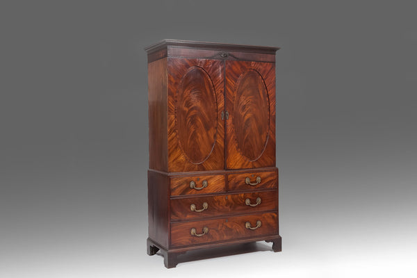 Fine Mahogany Linen Press - WB112